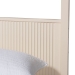 Baxton Studio Primrose Mid-Century Ivory Fluted Wood King Size 4-Piece Canopy Bedroom Set - BSOSW8609-Ivory-4PC Canopy King Bedroom Set