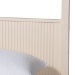 Baxton Studio Primrose Mid-Century Ivory Fluted Wood King Size Canopy Bed - BSOSW8609-Ivory-Canopy King