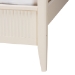 Baxton Studio Primrose Mid-Century Ivory Fluted Wood King Size Canopy Bed - BSOSW8609-Ivory-Canopy King