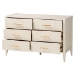 Baxton Studio Primrose Mid-Century Ivory Fluted Wood 6-Drawer Dresser - BSOSW8000-66D6D-6DW-Ivory-Dresser