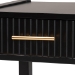 Baxton Studio Primrose Mid-Century Black Fluted Wood 1-Drawer Nightstand - BSOSW8000-66NS-Black-NS