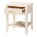 Baxton Studio Primrose Mid-Century Ivory Fluted Wood 1-Drawer Nightstand - BSOSW8000-66NS-Ivory-NS