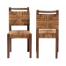 bali & pari Cordoba Bohemian Natural Seagrass and Mahogany Wood 2-Piece Dining Chair - BSOCordoba-Seagrass-DC