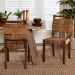 bali & pari Cordoba Bohemian Natural Seagrass and Mahogany Wood 2-Piece Dining Chair - BSOCordoba-Seagrass-DC