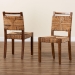 bali & pari Cordoba Bohemian Natural Seagrass and Mahogany Wood 2-Piece Dining Chair - BSOCordoba-Seagrass-DC