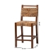 bali & pari Cordoba Bohemian Natural Seagrass and Mahogany Wood 2-Piece Counter Stool Set - BSOLuanda-Seagrass-CS