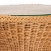 bali & pari Nina Bohemian Light Honey Braided Rattan End Table with Glass Tabletop - BSONina-Light Honey Rattan-ET