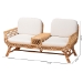 bali & pari Pakis Bohemian Light Honey Rattan Tete-a-Tete Sofa - BSOPakis-Light Honey-Sofa
