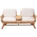 bali & pari Pakis Bohemian Light Honey Rattan Tete-a-Tete Sofa - BSOPakis-Light Honey-Sofa