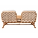 bali & pari Pakis Bohemian Light Honey Rattan Tete-a-Tete Sofa - BSOPakis-Light Honey-Sofa