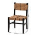 bali & pari Prita Bohemian Paper Loom and Black Mahogany Wood Dining Chair - BSODCC-01-Wood/Black-DC