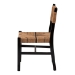 bali & pari Prita Bohemian Paper Loom and Black Mahogany Wood Dining Chair - BSODCC-01-Wood/Black-DC