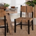 bali & pari Prita Bohemian Paper Loom and Black Mahogany Wood Dining Chair - BSODCC-01-Wood/Black-DC