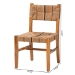 bali & pari Prita Bohemian Paper Loom and Natural Mahogany Wood Dining Chair - BSODCC-02-Wood/Brown-DC