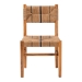 bali & pari Prita Bohemian Paper Loom and Natural Mahogany Wood Dining Chair - BSODCC-02-Wood/Brown-DC