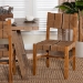 bali & pari Prita Bohemian Paper Loom and Natural Mahogany Wood Dining Chair - BSODCC-02-Wood/Brown-DC