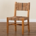 bali & pari Prita Bohemian Paper Loom and Natural Mahogany Wood Dining Chair - BSODCC-02-Wood/Brown-DC