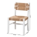 bali & pari Talli Bohemian Paper Loom and White Mahogany Wood Dining Chair - BSOBCP-03-Wood/White-DC