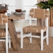 bali & pari Talli Bohemian Paper Loom and White Mahogany Wood Dining Chair - BSOBCP-03-Wood/White-DC