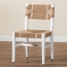 bali & pari Talli Bohemian Paper Loom and White Mahogany Wood Dining Chair - BSOBCP-03-Wood/White-DC