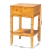 bali & pari Ghina Modern and Contemporary Natural Light Mappa Real Burl Wood 1-Drawer Nightstand - BSOSVN-1517B-Natural Burl Op1-Ghina-NS