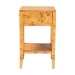 bali & pari Ghina Modern and Contemporary Natural Light Mappa Real Burl Wood 1-Drawer Nightstand - BSOSVN-1517B-Natural Burl Op1-Ghina-NS