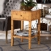 bali & pari Ghina Modern and Contemporary Natural Light Mappa Real Burl Wood 1-Drawer Nightstand - BSOSVN-1517B-Natural Burl Op1-Ghina-NS