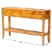 bali & pari Ghina Modern and Contemporary Natural Light Mappa Real Burl Wood 2-Drawer Console Table - BSOSVN-1518-Natural Burl Op1-Ghina-Console Table
