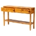 bali & pari Ghina Modern and Contemporary Natural Light Mappa Real Burl Wood 2-Drawer Console Table - BSOSVN-1518-Natural Burl Op1-Ghina-Console Table