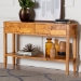 bali & pari Ghina Modern and Contemporary Natural Light Mappa Real Burl Wood 2-Drawer Console Table - BSOSVN-1518-Natural Burl Op1-Ghina-Console Table