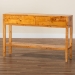 bali & pari Ghina Modern and Contemporary Natural Light Mappa Real Burl Wood 2-Drawer Console Table - BSOSVN-1518-Natural Burl Op1-Ghina-Console Table