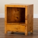 bali & pari Camira Modern and Contemporary Natural Light Mappa Real Burl Wood 1-Drawer Nightstand - BSOSVN-1150-Natural Burl Op1-Nella-NS