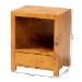 bali & pari Camira Modern and Contemporary Natural Light Mappa Real Burl Wood 1-Drawer Nightstand - BSOSVN-1150-Natural Burl Op1-Nella-NS