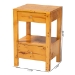 bali & pari Azmi Modern and Contemporary Natural Light Mappa Real Burl Wood 2-Drawer Nightstand - BSOSVN-1151-Natural Burl Op1-Azmi-NS