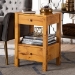 bali & pari Azmi Modern and Contemporary Natural Light Mappa Real Burl Wood 2-Drawer Nightstand - BSOSVN-1151-Natural Burl Op1-Azmi-NS
