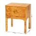 bali & pari Kayla Modern and Contemporary Natural Light Mappa Real Burl Wood 2-Drawer Nightstand - BSOSVN-1152-Natural Burl Op1-Kayla-NS