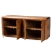bali & pari Valora Modern and Contemporary Natural Mappa Real Burl Wood 4-Door Sideboard Buffet - BSOSVN-1296-Natural Burl-Mega-Cabinet
