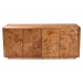 bali & pari Valora Modern and Contemporary Natural Mappa Real Burl Wood 4-Door Sideboard Buffet - BSOSVN-1296-Natural Burl-Mega-Cabinet