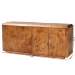 bali & pari Valora Modern and Contemporary Natural Mappa Real Burl Wood 4-Door Sideboard Buffet - BSOSVN-1296-Natural Burl-Mega-Cabinet