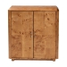 bali & pari Valora Modern and Contemporary Natural Mappa Real Burl Wood 2-Door Console Cabinet - BSOSVN-1308B-Natural Burl-Nebu-2DR-Cabinet