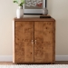 bali & pari Valora Modern and Contemporary Natural Mappa Real Burl Wood 2-Door Console Cabinet - BSOSVN-1308B-Natural Burl-Nebu-2DR-Cabinet