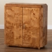 bali & pari Valora Modern and Contemporary Natural Mappa Real Burl Wood 2-Door Console Cabinet - BSOSVN-1308B-Natural Burl-Nebu-2DR-Cabinet