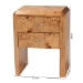 bali & pari Nebu Modern and Contemporary Natural Mappa Real Burl Wood Nightstand - BSOSVN-1311-Natural Burl-Nebu-NS