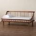 Baxton Studio Helio Mid-Century Modern Walnut Brown Finished Wood Twin Daybed - BSOMG0223-Walnut-Daybed-Twin