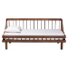 Baxton Studio Helio Mid-Century Modern Walnut Brown Finished Wood Twin Daybed - BSOMG0223-Walnut-Daybed-Twin