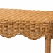 bali & pari Oteria Bohemian Light Honey Scalloped Rattan Console Table - BSOPalm Short-Light Honey Rattan-Console Table