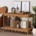bali & pari Oteria Bohemian Light Honey Scalloped Rattan Console Table - BSOPalm Short-Light Honey Rattan-Console Table