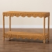 bali & pari Oteria Bohemian Light Honey Scalloped Rattan Console Table - BSOPalm Short-Light Honey Rattan-Console Table