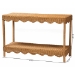 bali & pari Oteria Bohemian Light Honey Scalloped Rattan Console Table - BSOPalm Short-Light Honey Rattan-Console Table