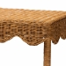 bali & pari Oteria Bohemian Light Honey Scalloped Rattan Side Table - BSOPalm Short-Light Honey Rattan-Side Table